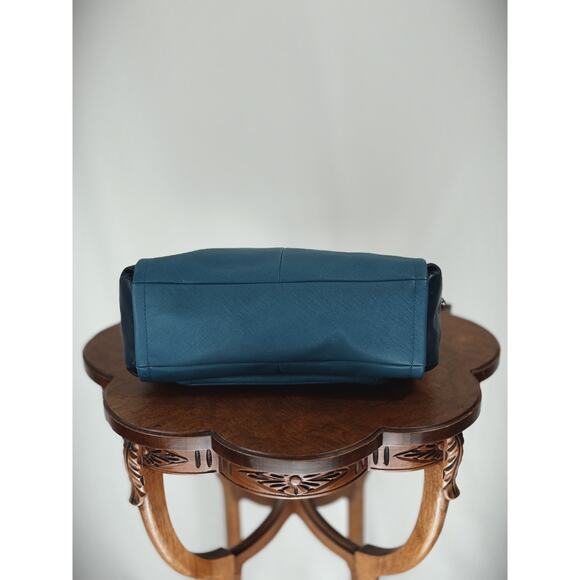 NWT Coach Madison Sadie Satchel $498 Blue Leather Handbag E1371-25167 #00011 - Picture 4 of 8